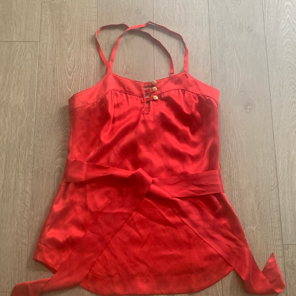 7 for all mankind silk strap top